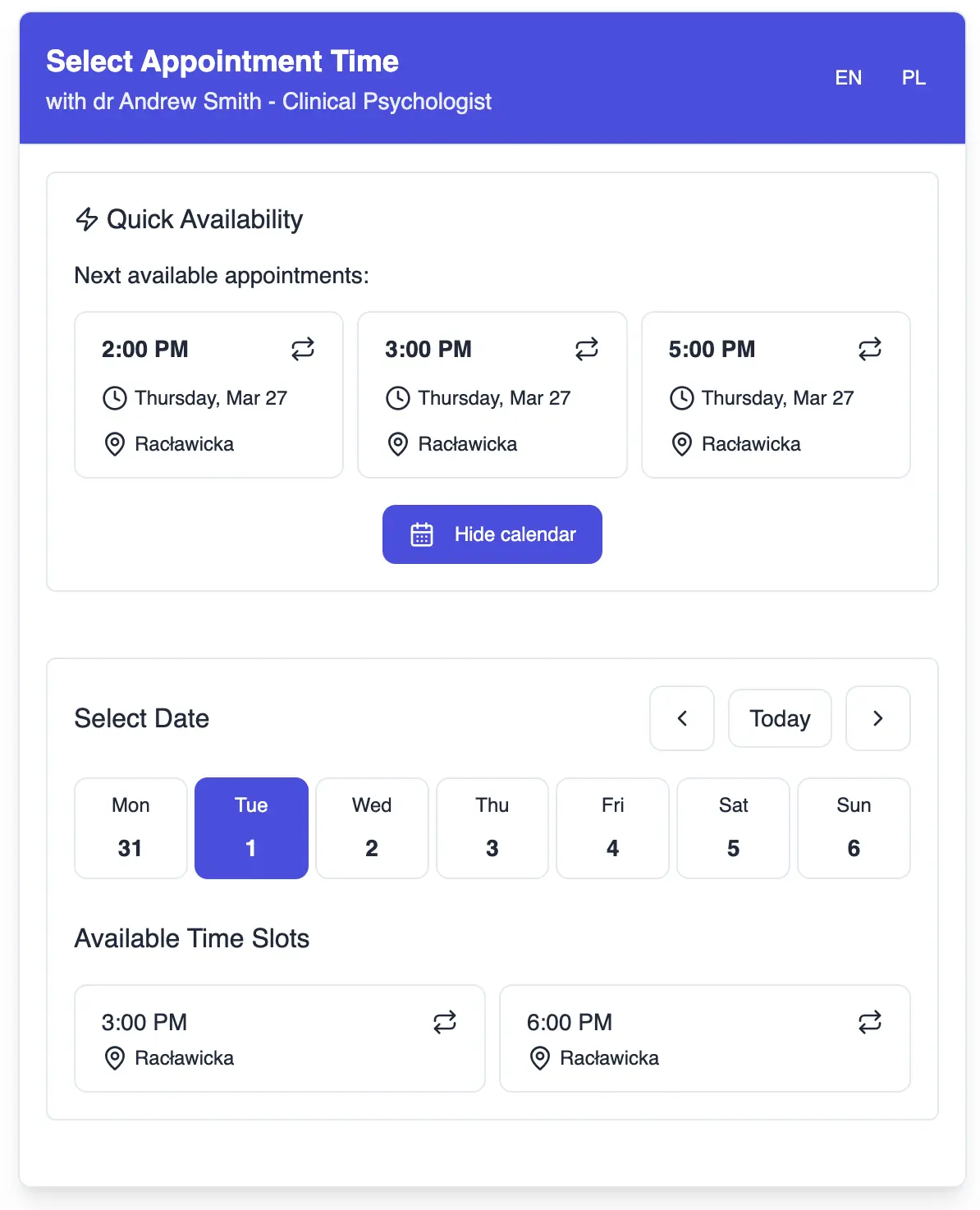Synchronya Dashboard Interface